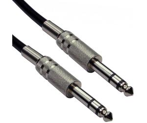 0.5m Pro 6.35mm 1/4" Stereo Jack Plug To Plug Cable Mixer Amp Audio TRS Lead