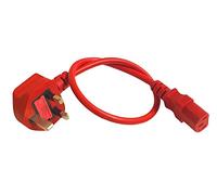 0.5M Short IEC Red Low Resistance Test Lead - PAT Testers/Testing | Fits Seaward, Kewtech, Megger, Metrel, Fluke, Di-Log PAT Testers for Testing 230 Volt Extension Leads