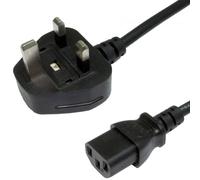 0.5m UK Plug to IEC Socket Mains 10A Power Cable PC Monitor Amp Kettle C13 Lead