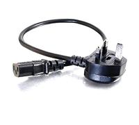 0.5M UK Power Cable IEC C13 to BS1363 3 Pin Plug, 5A Fused Mains Power Cord, Kettle Lead for PC, Monitor, Printer & TV - Black