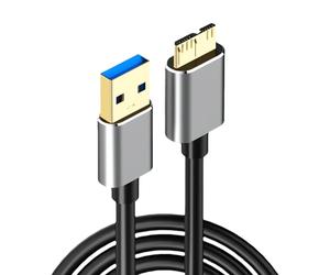 0.5M USB 3.0 A to Micro B Hard Drive Cable 5Gbps Braided External Cable for Western Digital WD My Passport Seagate Expansion Toshiba Canvio LaCie Samsung Galaxy S5 M3 Note 3 and more