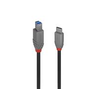 0.5m USB 3.2 Type C to B Cable, Anthra Line