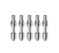 0.5ml Amigo Liberty V9 CBD Carts Refillable 1.2ohm Ceramic Coil CBD Oil Cartridge with Adjustable Top Airflow,510 Thread CBD Glass Tank Atomizer Nicotine Free (0.5ml Pack of 5)