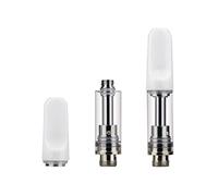 0.5ML CBD Atomizer Ceramic Core Ceramic Drip Tip | 510 Thread Vape Cartridge Refillable for CBD and Thick Oil Vape Pen | 5pcs Per Pack | White/Liquid Free Nicotine Free