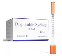 0.5ml Syringe 32G-1/4Inch 100Pack 1/2cc Disposable Supplies Tool Individually Sealed Wrapped