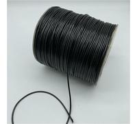 0.5mm 0.8mm 1mm 1.5mm 2mm Black Waxed Cotton Cord Waxed Thread Cord String Strap Necklace Rope For Jewelry Making-1-1mm 10yards