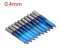 (0.5mm) 10pcs 0.1/0.2/0.3/0.4/0.5mm 45 Degree Flat Bottom PCB Engraving Bit Blue NANO Coated Carbide CNC Router Tool
