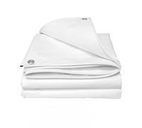 0.5mm 600gsm Customizable PVC Tarpaulin Waterproof Tarp Cover Canopy Awning Rainproof Planting Courtyard Gazebo Balcony Pavilion(600gsm White,3x6m)