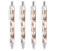 0.5mm Ballpoint for Unisex, Retractable Just A Who Loves Foxes Ball Pen, Gel Pens Fine Point Smooth Writing Pen for Office Supplies