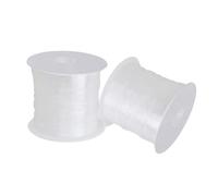 0.5mm Dia Crystal Beading Cords Clear Fishing Line Non-Elastic Nylon Thread for Christmas Ornaments Jewelry Making Craft Fishing - 25M 2 Rolls