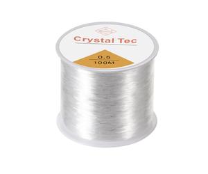 0.5mm Elastic Cord Clear Bracelet String - Invisible Beading Thread for Jewelry Making - 100 Metres