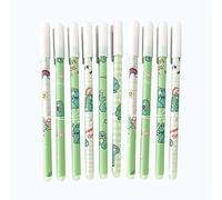 0.5mm Gel Ink Erasable Pen, Rollerball With Blue Ink, Kawaii Cartoon Design for Kids Students Office Gift (Baby Dinosaur, 10pcs)