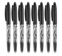 0.5mm Needle Tip Erasable Gel Pen Fine Point Rub Out Pens with Rubbers on the End Rollerball Pen for Writing, Journaling, Drawing Kids Adult School Office Supplies (Black)