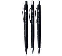 0.5mm (P205) Black P200 Series Automatic Mechanical Draughting Pencil Refillable Lead Eraser P205-A (Pack Of 3)