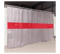 0.5mm Thick Fireproof Welding Blanket with Window Industrial Flame Retardant Tarpaulin Cover for High Temperature Protection (7.5x/25x10ft)