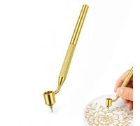 0.5mm Ultra Fine Tip Fluid Writer Pen, Retro Aluminum Slanting Fine Line Painting Pen, Detachable Paint Pen with Cleaning Needle for Art Craft Calligraphy Sketching Writing Drawing