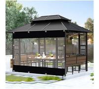 0.5mm Waterproof Clear PVC Tarp Curtains - Durable Transparent Tarpaulin Side Panels for Pergola, Gazebo, Carport - 4.6x2m (15x6.6ft) Outdoor Weather Protection