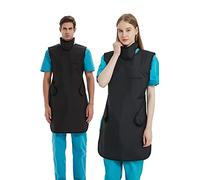 0.5mmpb Xray Lead Apron for Xray with Thyroid Shield Collar,Lead Gown,Dental Xray Shield, Black, Medium