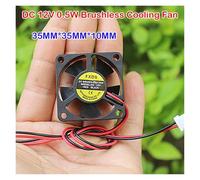 0.5W 35MM Brushless Cooling Fan DC 5V-12V 7.4V 35 * 35 * 10MM Silent Cooler Fan 2 Pin For Cooler Blower Part Black Fans MQXFCZUX