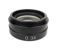 0.5X / 2.0X / 0.3X Barlow Auxiliary Objective Glass Lens 10A 180X 300X C Mount Lens Industry Video Microscope Camera (0.3X)