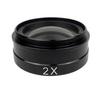 0.5X / 2.0X / 0.3X Barlow Auxiliary Objective Glass Lens For 10A 180X 300X C-MOUNT Lens Industry Video Microscope Camera(2.0X)