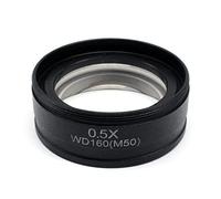 0.5X 2X Barlow Lens Objective Microscope Auxiliary Objective Lens Mounting Thread 42mm 48mm 50mm 52mm Working Distance 30/160mm (Color : 0.5X Thread 50mm)