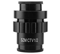 0.5X C-Mount Objective Lens 1/2 CTV Adapter for SZM Video Digital Camera Trinocular Stereo Microscope, Comes with 1-1/8