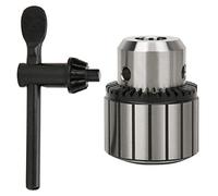 0.6-20mm Drill Chuck Heavy Duty Steel High Accuracy with Chuck Wrench for Electric Power Tool, Impact Drill Compatible Replacement Chuck with Heat - Treated Body (1-10mm)