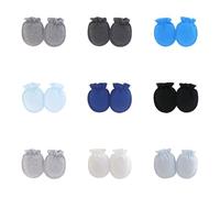 0-6 Months 9 Pairs Newborn Baby Mittens Toddler No Scratch Mittens for 0-6 Months Baby Boys Girls 9 Colors Baby Winter Mittens 9 Colors