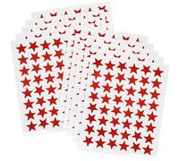 0.6" Red Star Stickers - 1920 Pcs, 40 Sheets - Reward Stickers for Children, Ideal for Reward Charts and More (Red)