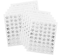 0.6" Silver Star Stickers - 1440 Pcs, 30 Sheets - Reward Stickers for Children, Ideal for Reward Charts and More (Silver)