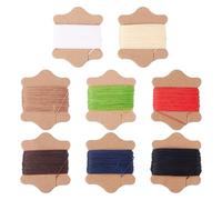 0.65mm Waxed Polyester Cord 21.87Yards Wax Bracelet Cord Braiding Waxed String Beading String Threads for DIY Friendship Bracelet Necklace Jewelry Making