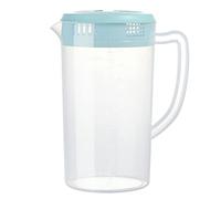 0.66 Gallon/2.5 Litre Plastic Pitcher with Lid BPA-FREE Eco-Friendly Carafes Mix Drinks Water Jug for Hot/Cold Lemonade Juice Beverage Jar Ice Tea Kettle (Blue, 81oz)
