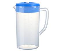 0.66 Gallon/2.5 Litre Plastic Pitcher with Lid BPA-FREE Eco-Friendly Carafes Mix Drinks Water Jug for Hot/Cold Lemonade Juice Beverage Jar Ice Tea Kettle (Navy, 81oz)