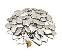 0.68"-1.53" Irregular Ceramic Mosaic Tiles,500g/1.1lb Ceramic Mosaic Tiles for Crafts,Ceramics Mosaic Pieces for Home Decoration or DIY Crafts,Mosaic Making Supplies (Iridescent Silver)
