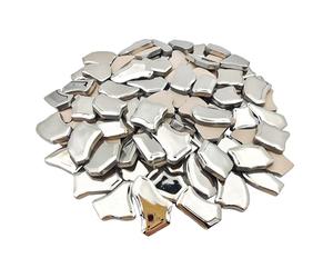 0.68"-1.53" Irregular Ceramic Mosaic Tiles,500g/1.1lb Ceramic Mosaic Tiles for Crafts,Ceramics Mosaic Pieces for Home Decoration or DIY Crafts,Mosaic Making Supplies (Iridescent Silver)