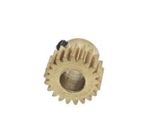 0.6M 25T Copper Cylindrical Spur Gear Pinion | 16.2mm Diameter 5mm Teeth Thickness 10mm Total Thickness 11mm Step Diameter M3 Screw(6.35mm inner hole)