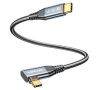 0.6M USB C Monitor Display Cable 8K@60HZ, Right Angle USB4 for Thunderbolt 4 Cord, 40Gbps Data Transfer, 240W Charging Compatible with USB C 3.2 Gen 2, MacBook, iPhone 17, Portable Moniter, PSSD