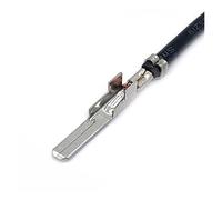 0.6MM Auto Pin Brass Wire Crimp Terminal Stamping Splice Car Harness Male Connector Contacts Metal Pin With 18AWG Cable(10 Pcs)