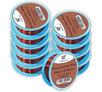 0.6mm Bronze Jewellery Wire Tarnish Proof Brass Bendable Metal Wire for Jewellery Making Sculpting Modelling Crafts Wire Weaving & Wrapping (0.6mm - Bronze - 22 Gauge - 10 Spools - 100 Meters)