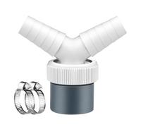 0.7-0.95in Washing Machine Drain Adapter, Plastic Appliance Inlet Hose Y-Piece Splitter Connector Drain Adaptor Dishwasher Y Connection Adapter with Hose Clamp for Dishwasher Tumble Washing Machine