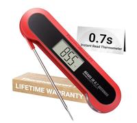 0.7 Seconds Instant Read Meat Thermometer Digital for Cooking with Ambidextrous Backlit & IP67 Waterproof, Magnetic ThermoMaven F1 Food Probe for Kitchen, Outdoor Grilling, BBQ Smoker Matte Black