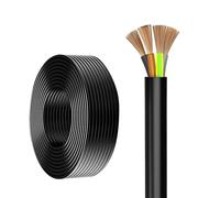 0.75-2.5mm² Flexible Copper Cable ,PVC Insulation, 25FT-300FT Multi-Core Control Signal Wire, 300V for Power Extension, Lighting, Home Appliances, Industrial Wiring, Electrical(25ft,0.75mm2-2C)