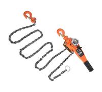 0.75t Chain Hoist Orange Color block and Tackle Pulley System | Ratchet Lever Pulley Lifting, 3 Meters, High Intensity and Toughness, Manual Block Lift, Ideal for Warehouses and Workshops