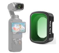 0.75X Wide Angle Lens Compatible with DJI Osmo Pocket 3 Only, 3 Elements 3 Groups Multicoated Optical Glass, Magnetic Wide Lens Attachment for Vlogging & Travel, Ultra-Light Gimbal Safe