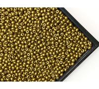 0.7oz (20g) 11/0 Preciosa Czech Glass Seed Beads, Olive Gold