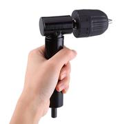 0.8-10mm Right Angle Drill Attachment, 90° Right Angle Bend Extension Keyless Drill Chuck Converter Adapter Universal 8mm Hex Shank for Tight Corner Workspace