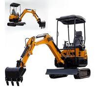 0.8-2.5 Ton Mini Hydraulic Excavator | Small Chinese Excavator for Farm, Garden, Construction and Landscaping, Small Crawler Excavator with Customizable Attachments