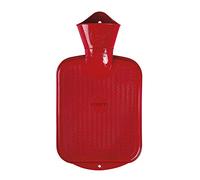 0.8 litre natural rubber hot water bottle, colour: red
