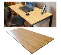 0.8" Waterproof Bamboo Table Top Rectangular Universal Desk Surface for Electric Standing Desk 120x40x2 cmDurable Onepiece Countertop